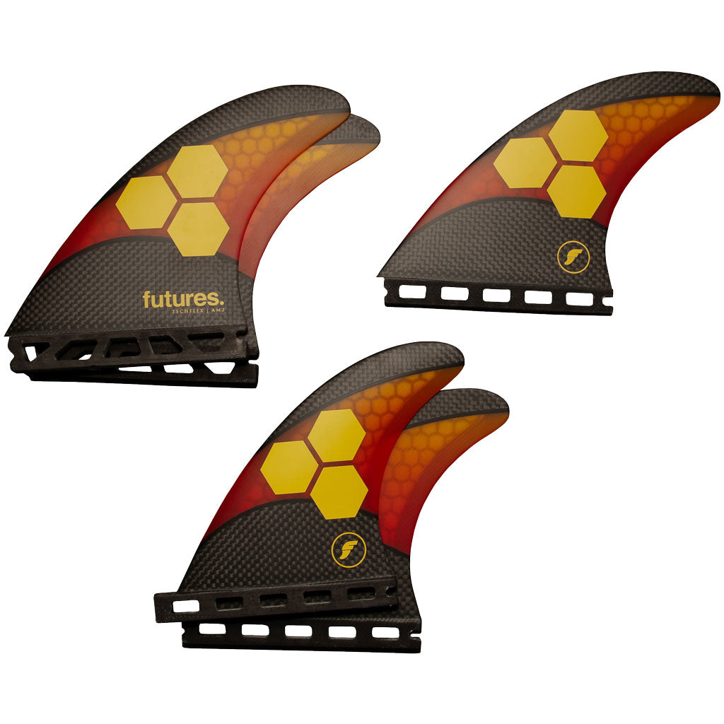 サーフィン・ボディボード futures TECHFLEX AM2 AM2 Techflex Thruster - Rake Surf Fins - Futures Fins US